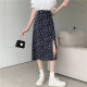 Chiffon mid-length sweet floral skirt large size high waist slim arm-packing skirt fat mm hip long skirt
