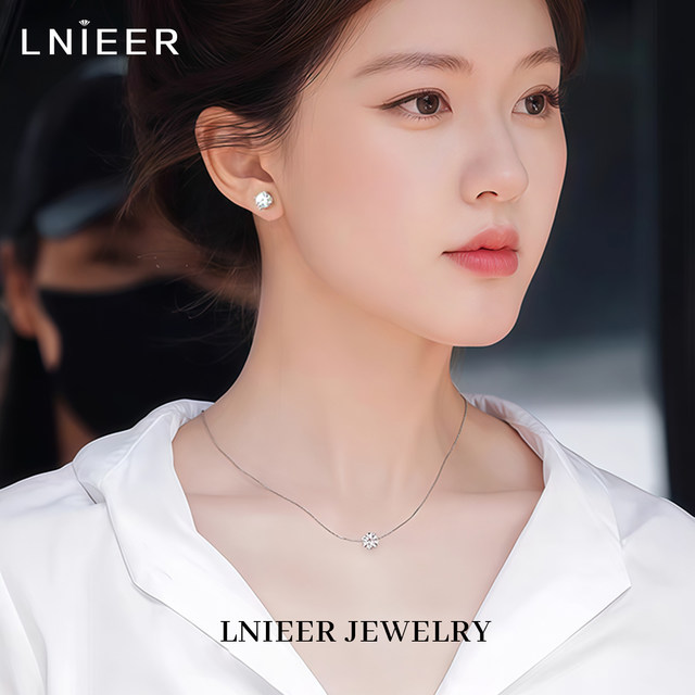 999 sterling silver Mermaid Tears earrings for women with pierced ears, exquisite and super shiny, high-end, no-removal earrings