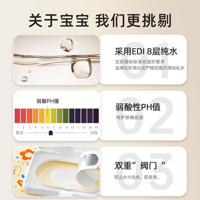 Cotton Rou Shijia baby wipes large bag 80-pump hand-mouthed face cleaning wipes for mother and baby thickening disposable
