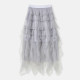 missCOCOON temperament skirt 2024 new autumn style versatile ruffled mesh cake skirt fairy skirt for women