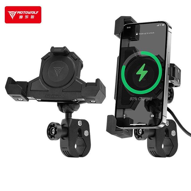 Modo Wolf Electric Motorcycle Mobile Phone Holder Motorcycle Riding Shockproof Anti-Theft Rider Takeaway Charging Navigation