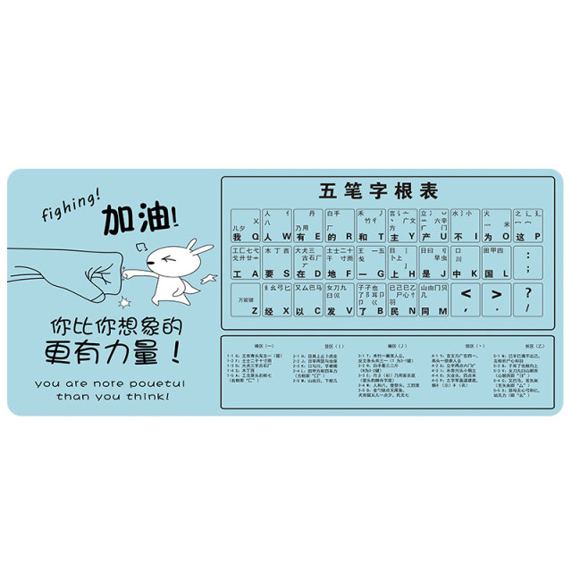 Wubi Root Mouse Pad Most Most Figure Chart Keyboard Calling Practice Chinese Capital Capital Cushion
