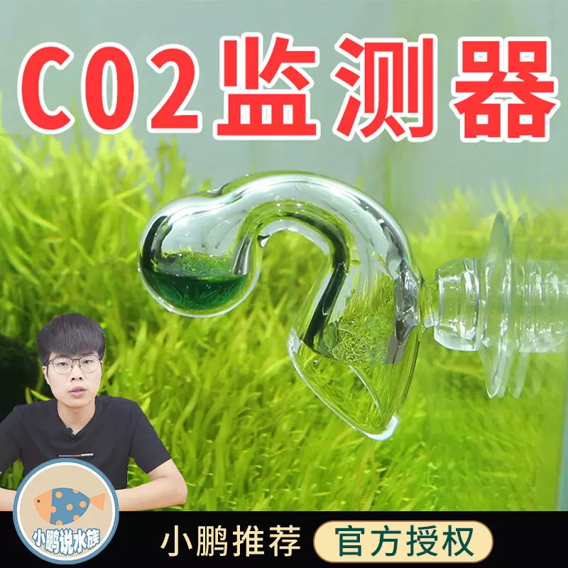 玻璃二氧化碳检测器co2长期监测水草缸浓度检测测试液小鹏说