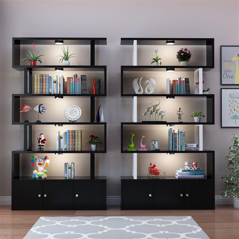 8公司奖杯奖品展示柜圆形玻璃展柜带灯荣誉证书陈列柜厂家设计展厅