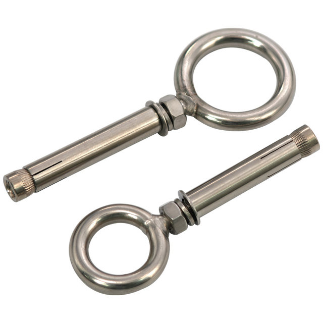 304 stainless steel welded ring expansion screw belt ring hook ring lengthening universal expansion bolt
