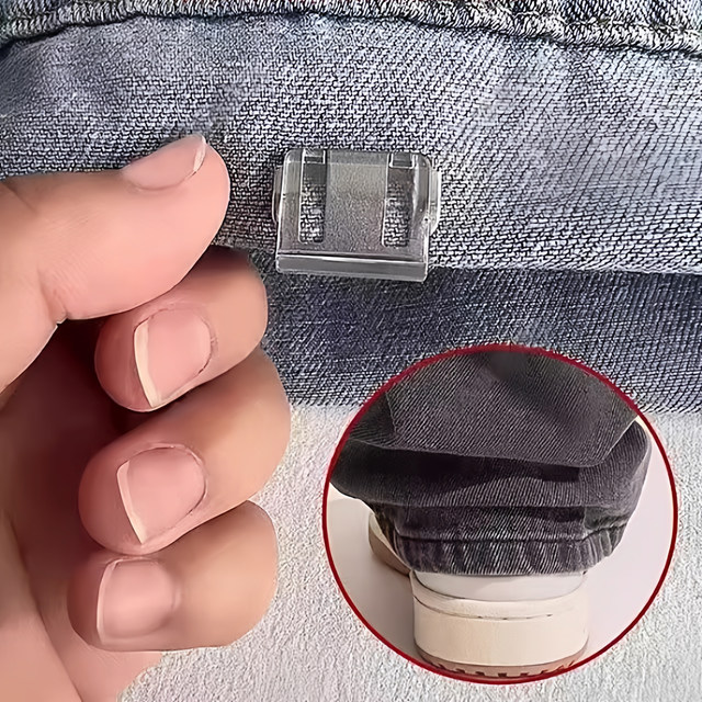 Anti-smoothing artifact of trousers legs too long and short adjust buttons for clothes, trousers pull-edge fixing clips invisible nail buttons