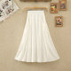 2024 summer new design elastic pocket skirt for women splicing button casual versatile A-line skirt long skirt