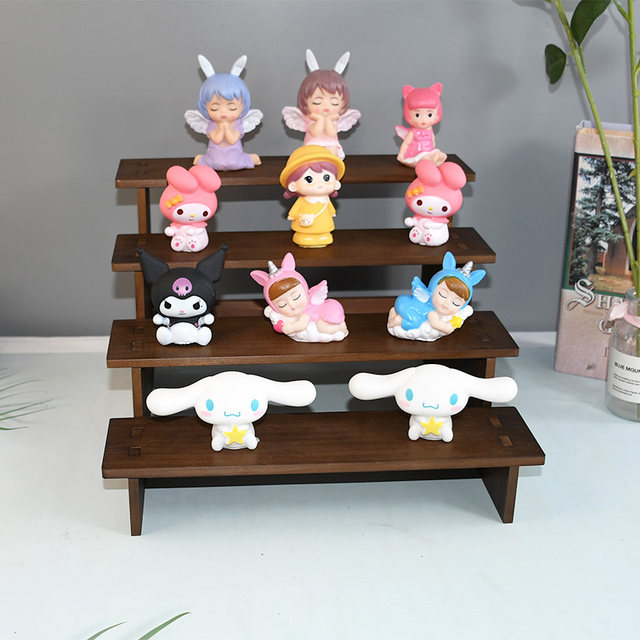 Upgraded and widened solid wood ladder rack bracelet storage ornaments hand-made display rack disassembly jewelry stall display rack