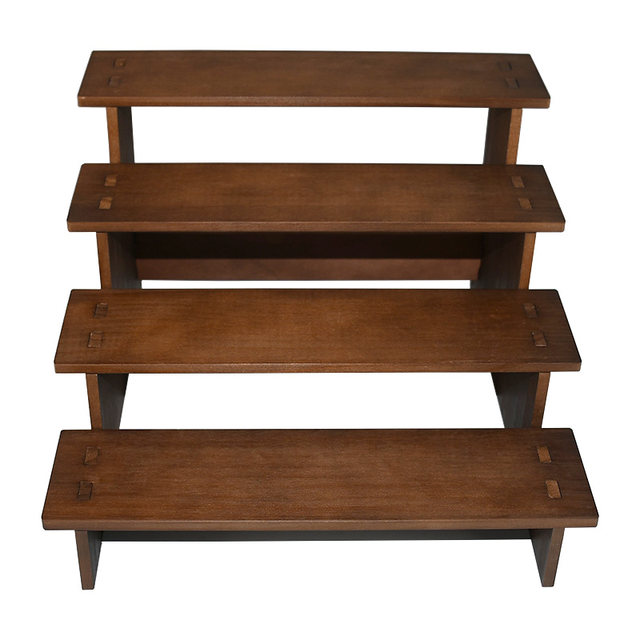 Upgraded and widened solid wood ladder rack bracelet storage ornaments hand-made display rack disassembly jewelry stall display rack