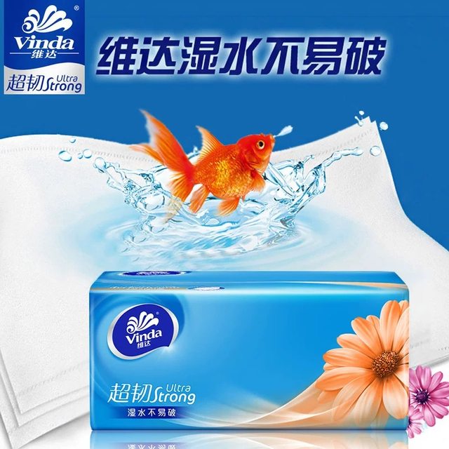 Vinda super tough tissue paper 100 pieces 6 packs affordable napkins toilet paper mother and baby facial tissue paper towels