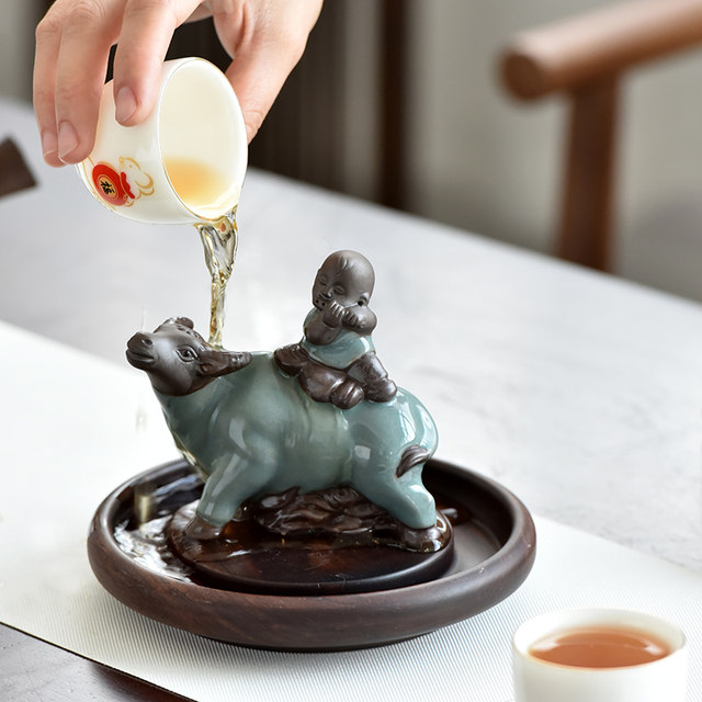 Ge Kiln Ceramics Shepherd Boy Mavericks Home Tea Room Tea Table Tea Pets Tea Ceremony Accessories Fish Tank Horticultural Decoration Furnishings
