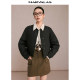 Mandeshi short cotton jacket 2025 winter new product bread jacket cotton jacket solid color thickened top women's short jacket