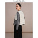 Mandesy splicing design down jacket 2025 winter new wool knitted thick splicing long-sleeved short jacket