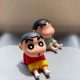 Crayon Shin-shirt mobile phone stand desktop ornament figure model lazy mobile phone seat cute doll trendy toy gifts for friends fun personalized creative mobile phone stand