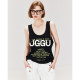 Jinggu Black Label JGGU Unrestrained Mode Loose Version Fashionable Layered Lazy Print Women's Summer Sleeveless Inner Vest