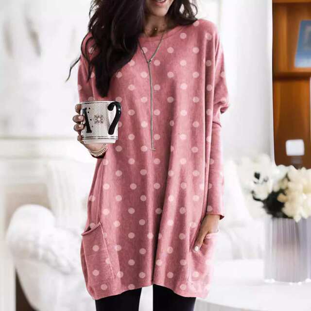New European and American autumn long-sleeved casual pocket shirt top for women
