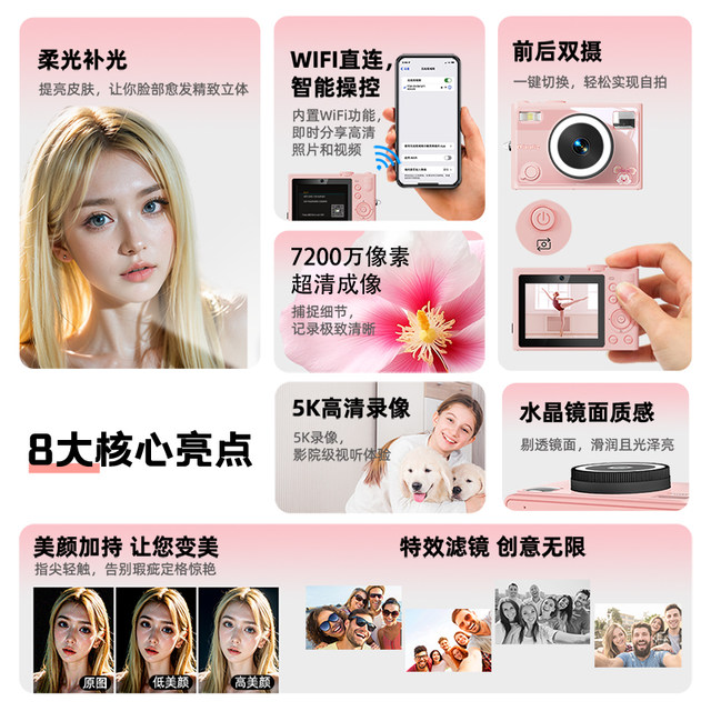 Disney Stitch ccd children's digital camera HD travel student party girl gift carry small