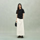 ochirly Oshili imported heavyweight pure cotton short-sleeved T-shirt women's top simple and versatile 2025 spring new product
