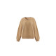 OCHIRLY Oushili pure cotton round neck sweatshirt women's long-sleeved T-shirt casual top loose 2025 autumn and winter new style
