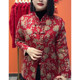 New style of middle-aged and elderly Tang suit tops ethnic style plus velvet warm cotton jacket tray stand collar jacket autumn and winter mother suit