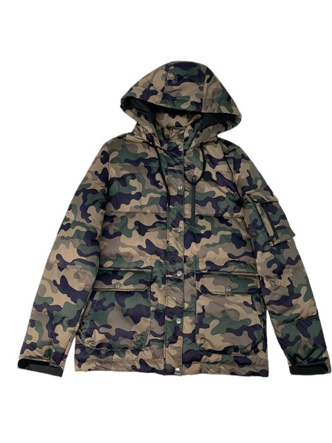Winter hooded camouflage down jacket for women 90 white duck down warm jacket for zippered mid-length bread jacket for men