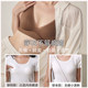 Nude crossed shoulder straps gathered underwear comfortable thin skin-friendly bra adjustable sports bra for women
