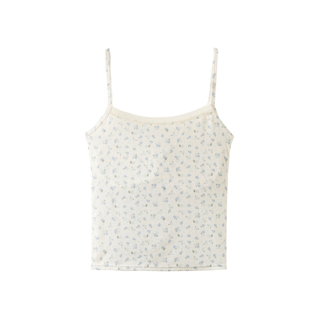 Nishimachi Village House Korean style fresh floral beautiful back female summer new style literary simple versatile vest XHAB40344