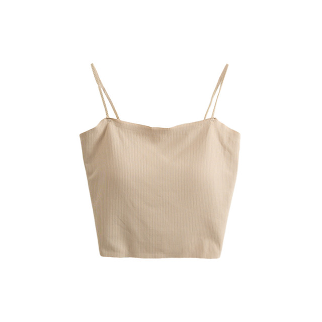 Nishimachi Village House Casual Vertical Stripe Texture Beautiful Back Women's Summer New Slim Sleeveless Sling Vest HB9808003