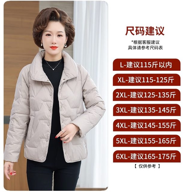 Mother's down jacket winter short style young and stylish middle-aged women 2025 new washable light autumn and winter small coat