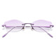 With pure titanium rimless myopia glasses frame for women, ultra-light, color changing, anti-blue light, anti-radiation, finished product with degree
