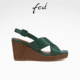
Fed thick-soled fish mouth sandals summer new women's shoes fashionable square toe wedge sandals women's model S0505-YAB265