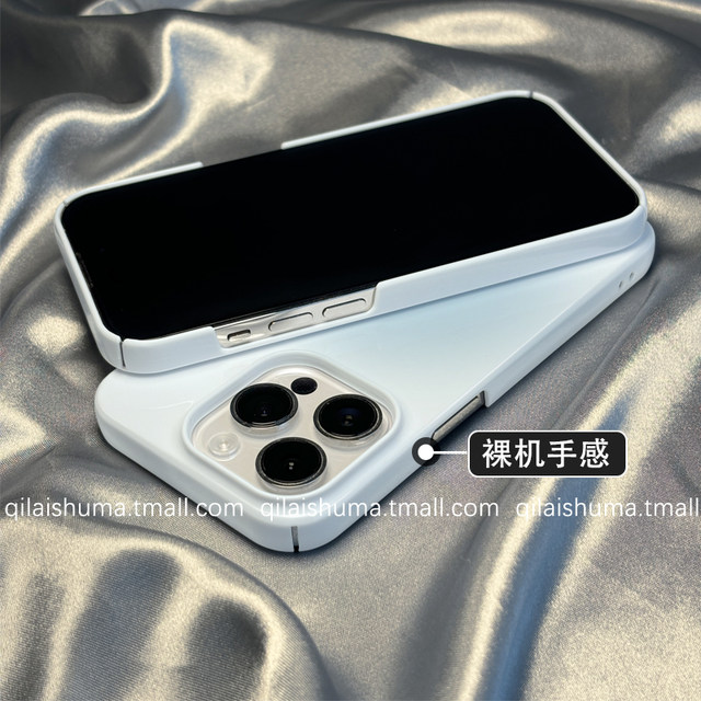 Qilai film shell is suitable for Apple 17/16promax mobile phone case new iPhone15/14 simple ins style blue blooming 13 anti-fall 12 hard 11 protective cover xs silicone xr female soft