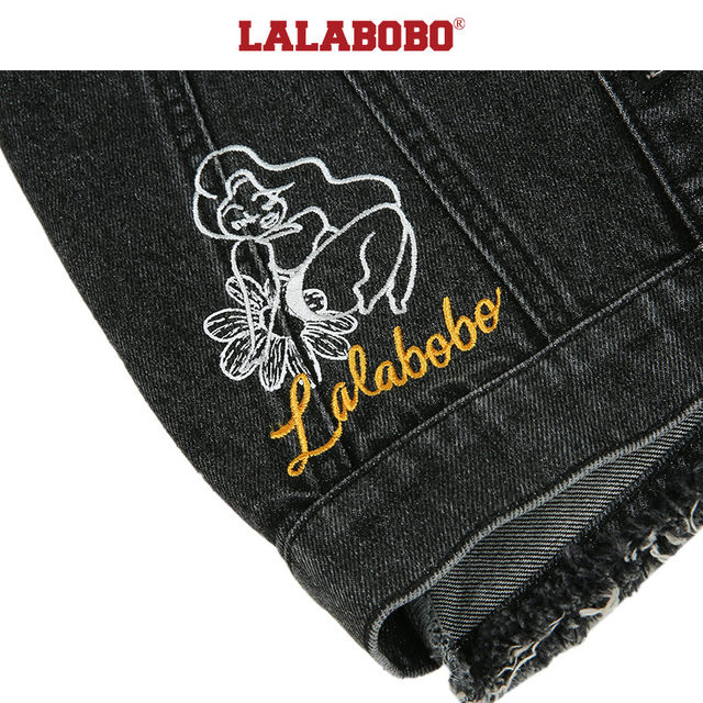 Lalabobo2023 summer new model is old embroidery asymmetric deconstruction denim skirt female L21B-wxzq12