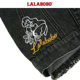 Lalabobo2023 summer new model is old embroidery asymmetric deconstruction denim skirt female L21B-wxzq12