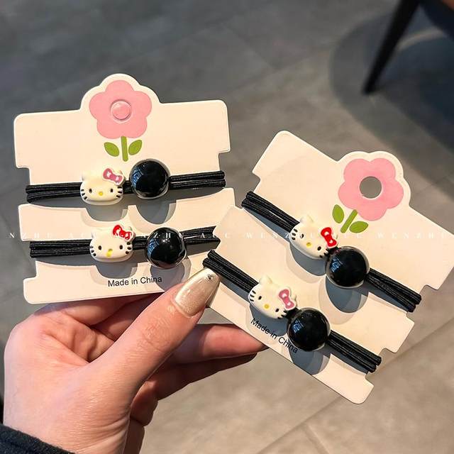 Simple headband female cute cat hair rubber band hairband 2025 new high elastic hair accessories ponytail hairband