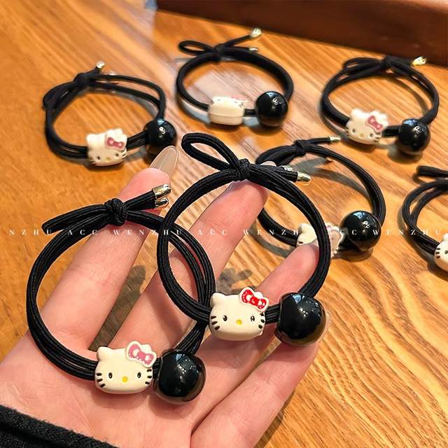 Simple headband female cute cat hair rubber band hairband 2025 new high elastic hair accessories ponytail hairband