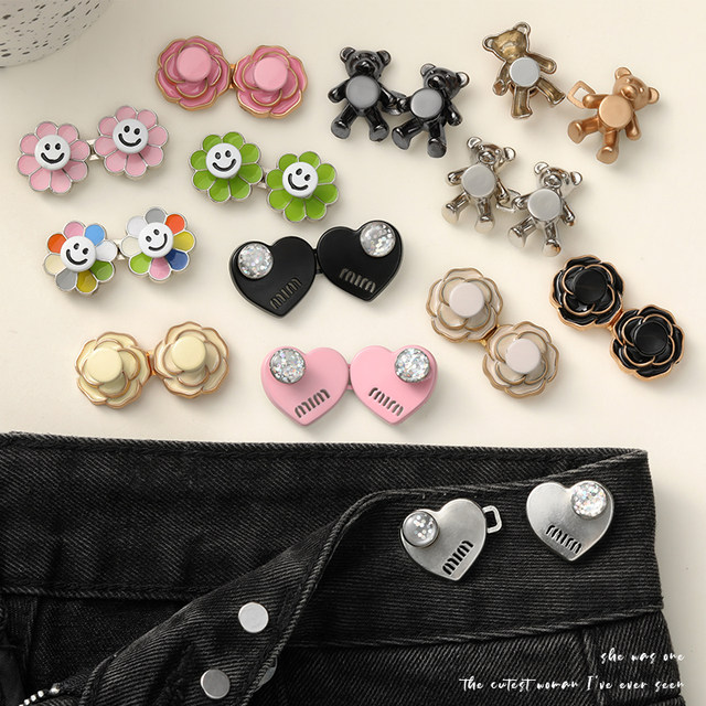 Waist tightening artifact, no punching, waist tightening button, pants size adjustment buckle, waist size adjustment button, no need to sew button pins