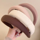 Autumn and winter sponge wide-brimmed high-top headband women's 2025 new daily wear headband wash face hairpin hair bundle headwear