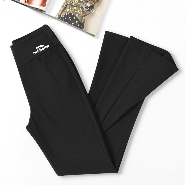 Micro-flare trousers for women in spring and autumn plus velvet 2025 autumn and winter cotton pants lamb velvet trousers draped casual stretch suit pants