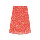 Korean sweet girl design floral red high-waisted skirt spring and summer new temperament versatile fishtail A-line skirt for women