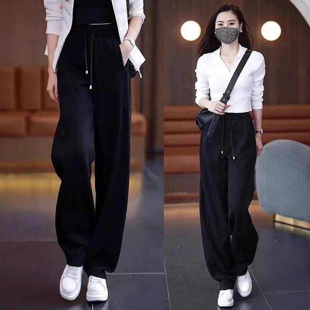 Lamb velvet wide-leg pants for women in autumn and winter Chenille women's pants plus velvet thickened warm large size mother's straight pants