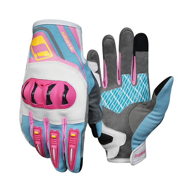 OnesAgain Winter Women's Motorcycle Riding Coldproof Gloves Motorcycle Touring Waterproof and Warm Carbon Fiber Motorcycle Equipment