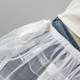 Retro Korean version of lace hooked mesh skirt for women in spring 2025 niche layered cake short skirt ass curtain