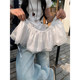 Homemade ~ Puffy little butt curtain white mesh butt curtain layered short skirt for women one-piece lace-up skirt