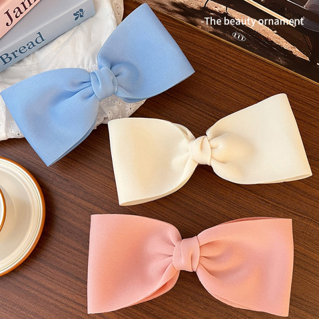 Super large bow hair clip female back head plate to grab the summer sweet girl half -tie duckbill clip card hair card
