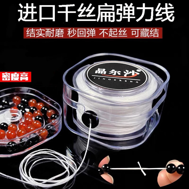 Imported elastic thread bracelet rope with crystal beads, rubber band, wear-resistant elastic thread, Buddhist beads rope