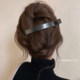 Korean silver hairpin for women's 2025 new high-end side one-line clip large hair volume large duckbill clip