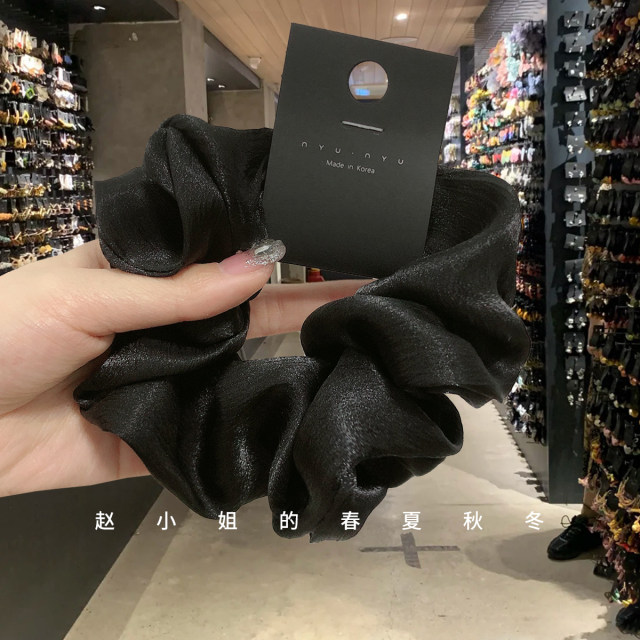 nyunyu Korean jewelry Dongdamen hairpiece head jewelry head rope satin spring and summer new hair rope solid colored large intestine hair circle