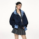 PUNCH two-sided cotton retro contrasting plaid jacket design sense autumn jacket
