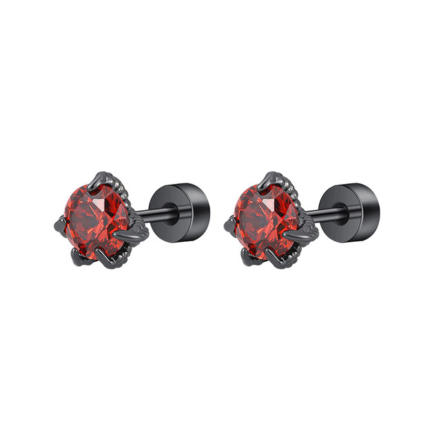 Dragon claw titanium alloy earrings for women, explosive Huazi ear bone nails, cochlear nails, titanium steel non-fading zircon earrings, earrings for men
